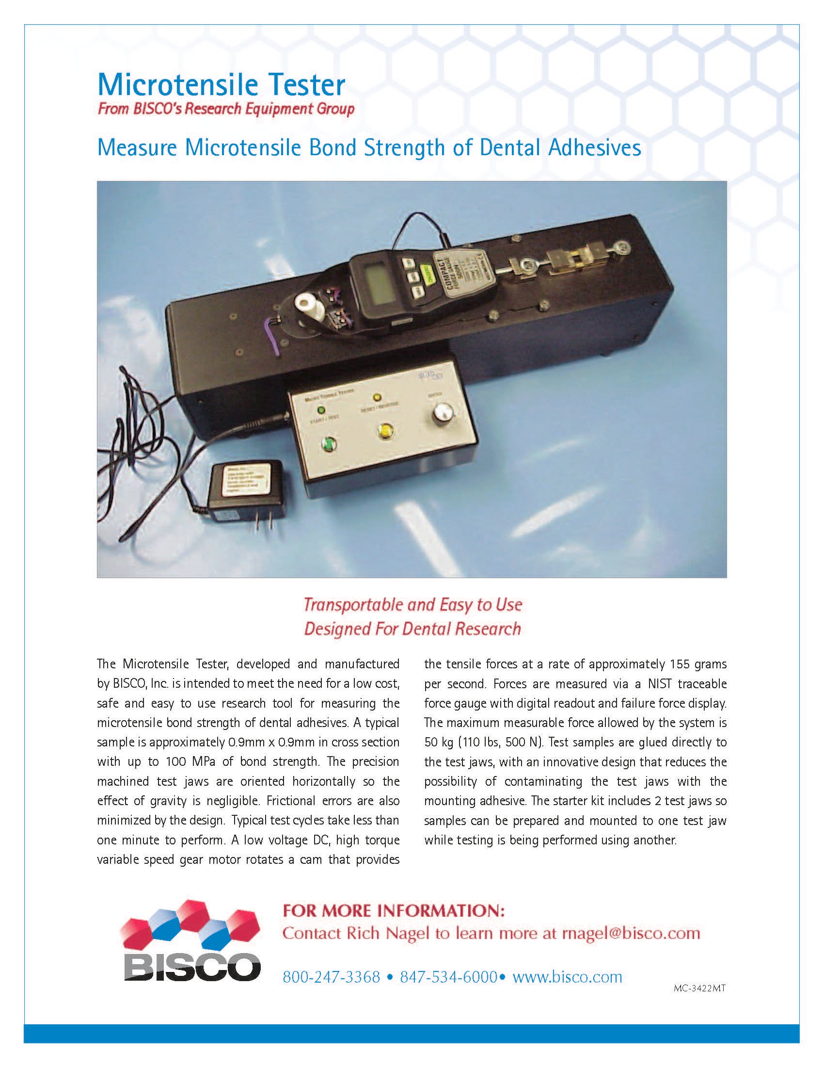 BISCO Micro Tensile Tester
Broşür