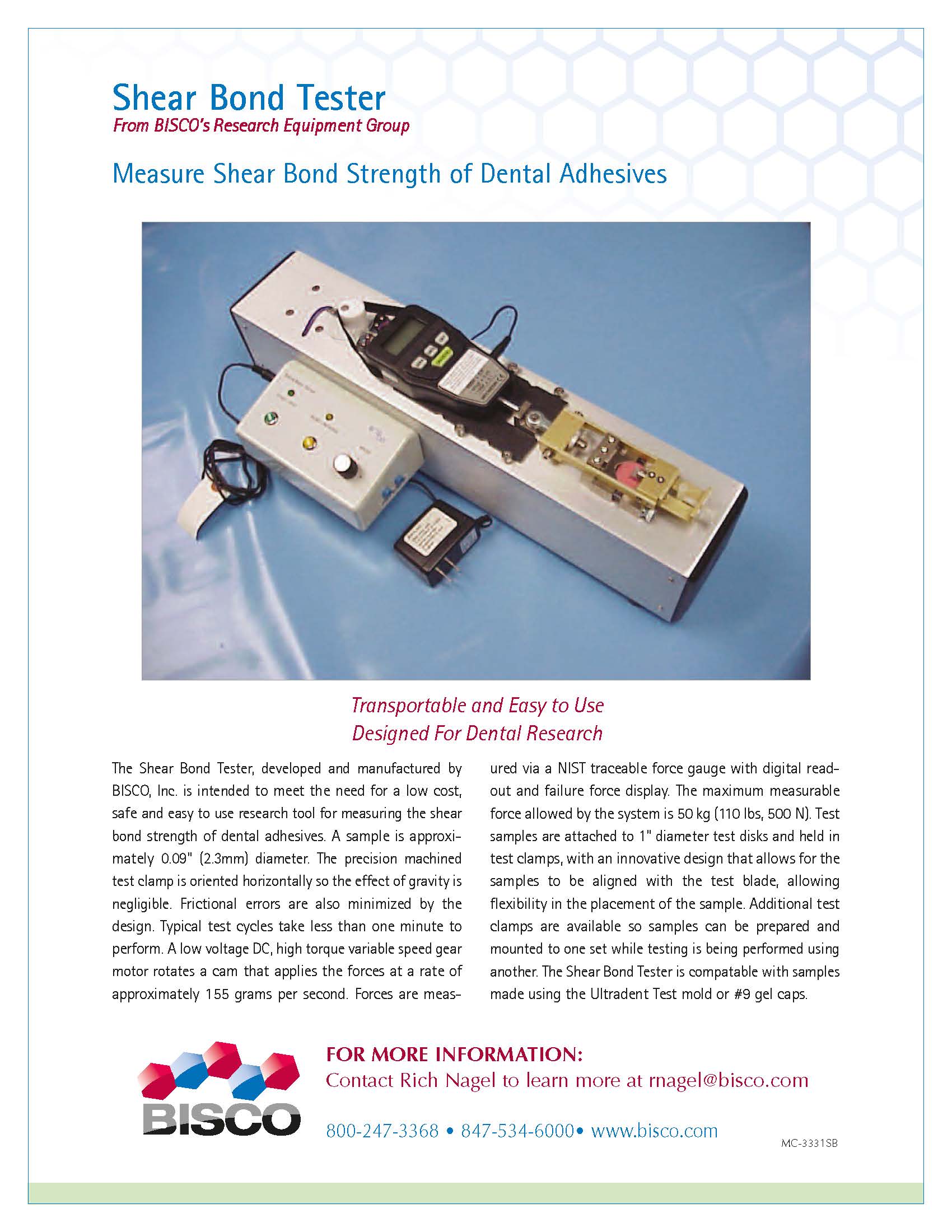 BISCO Shear Bond
Tester Broşür